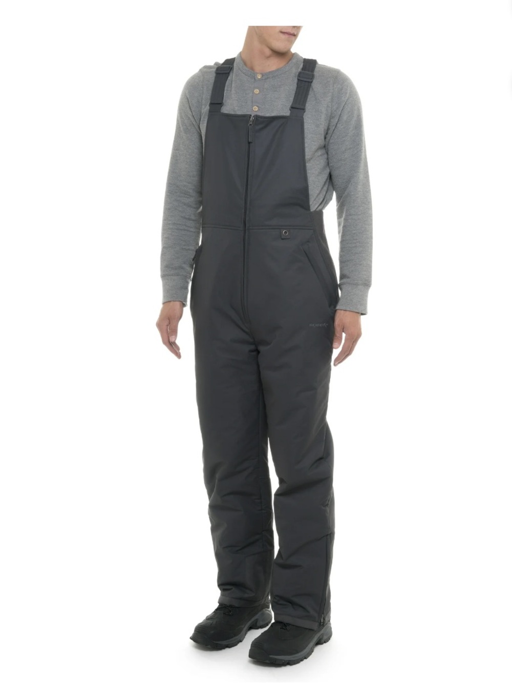 Men’s ski gear charcoal Insulated Snow Bib Pants